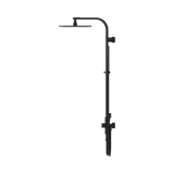 An image of Nero Tapware Astra Rain Square Twin Shower Double Hose Matte Black
