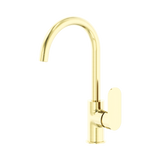 An image of Nero Tapware Ecco Kitchen Mixer Brushed Gold
