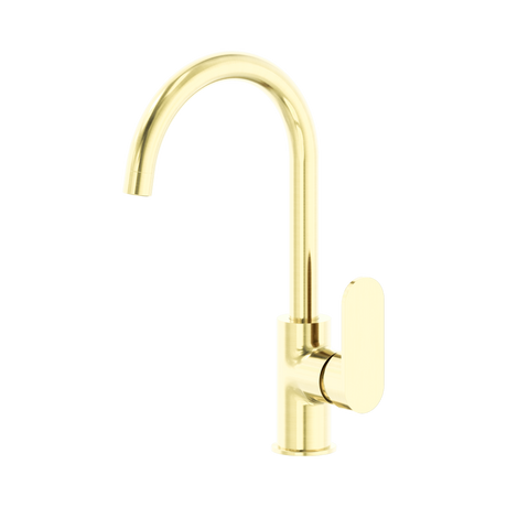 An image of Nero Tapware Ecco Kitchen Mixer Brushed Gold