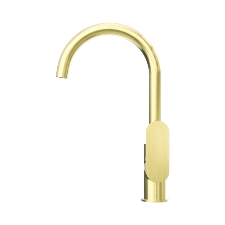 An image of Nero Tapware Ecco Kitchen Mixer Brushed Gold