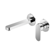 An image of Nero Tapware Ecco Wall Basin/Bath Mixer Separate Back Plate Chrome