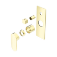 An image of Nero Tapware Ecco Shower Mixer With Diverter Trim Kits Only Brushed Gold
