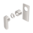 An image of Nero Tapware Ecco Shower Mixer Trim Kits Only Brushed Nickel