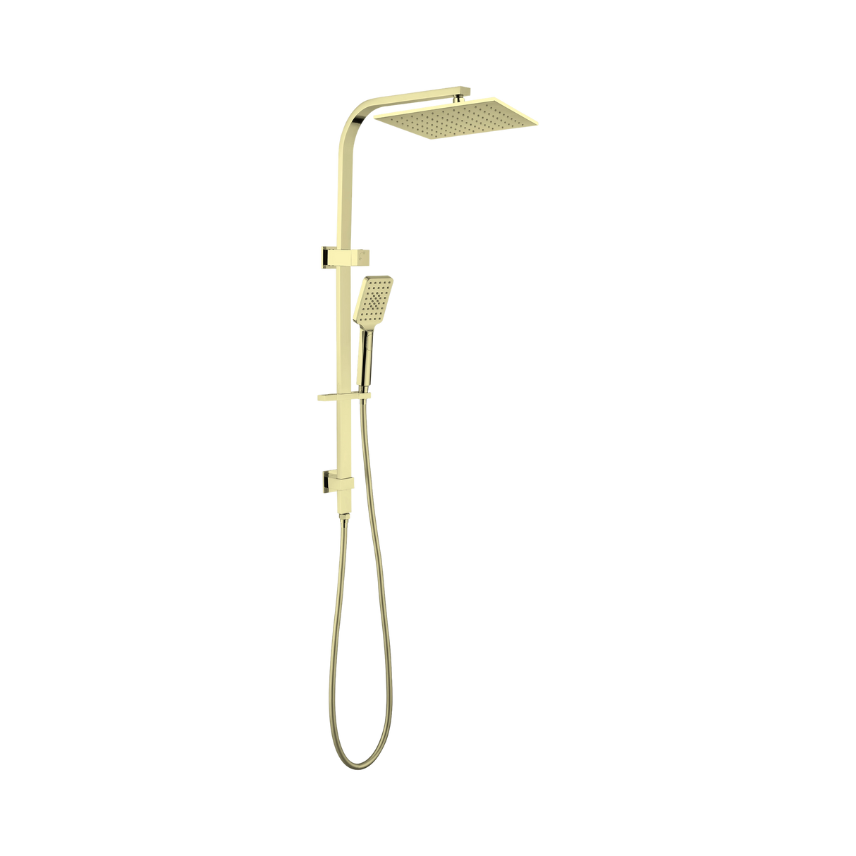 An image of Nero Tapware Celia Twin Shower Brushed Gold
