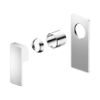 An image of Nero Tapware Celia Shower Mixer Rectangular Backplate Trim Kits Only Chrome