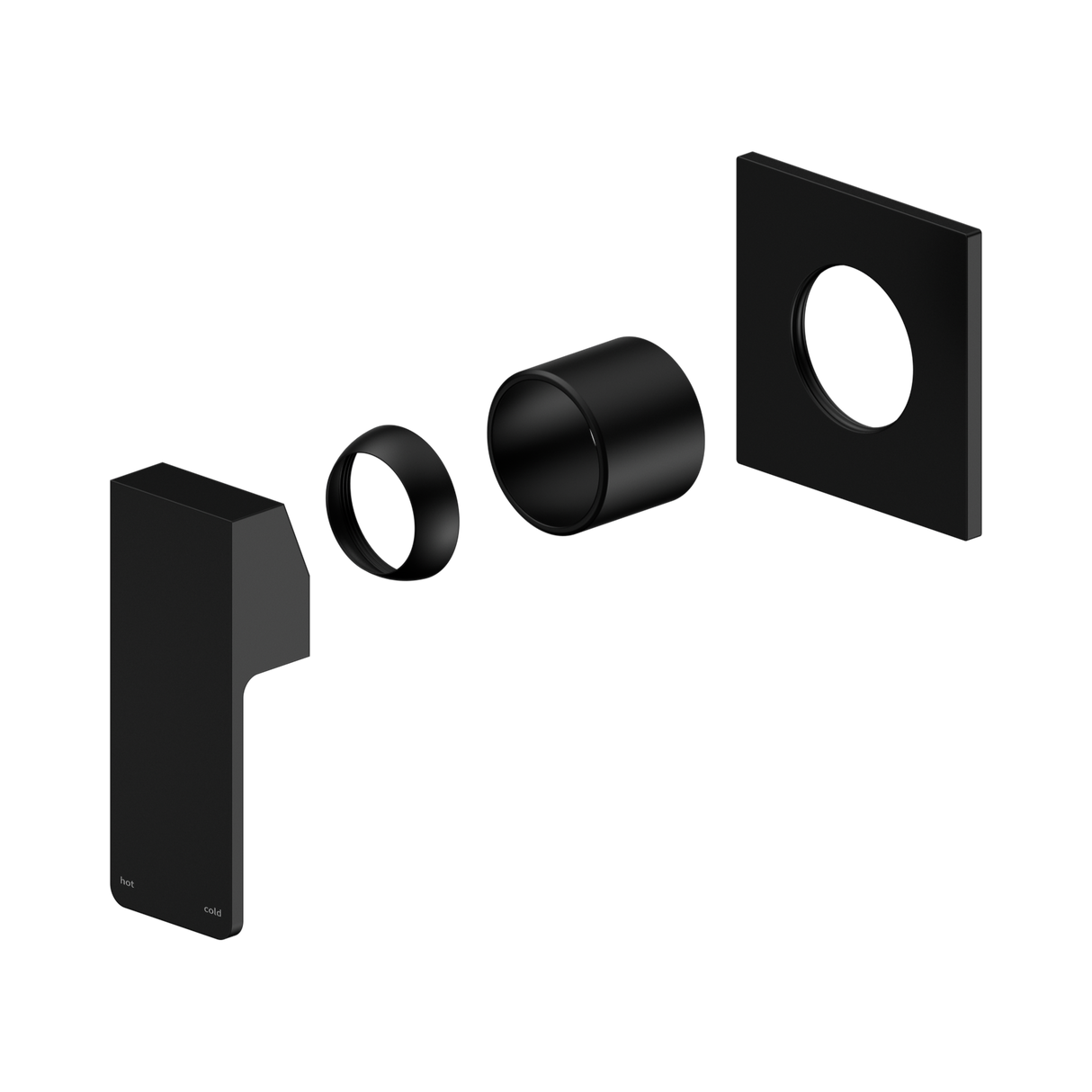 An image of Nero Tapware Celia Shower Mixer Trim Kits Only Matte Black