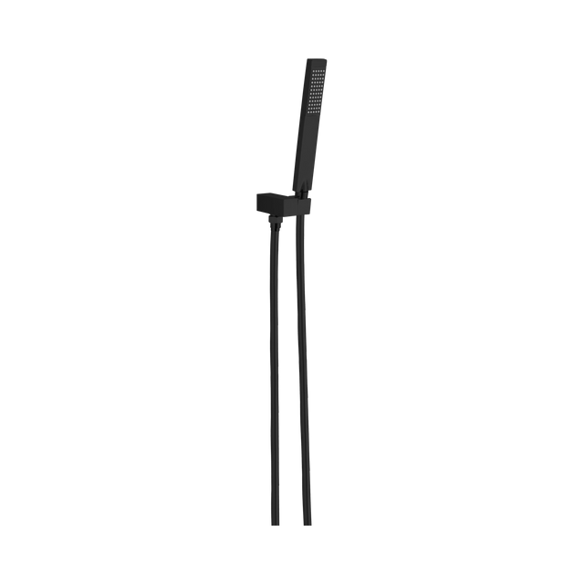 An image of Nero Tapware Square Shower On Bracket Matte Black