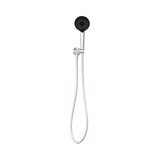 An image of Nero Tapware Project Round Shower On Bracket 4 Star Rating Brushed Nickel