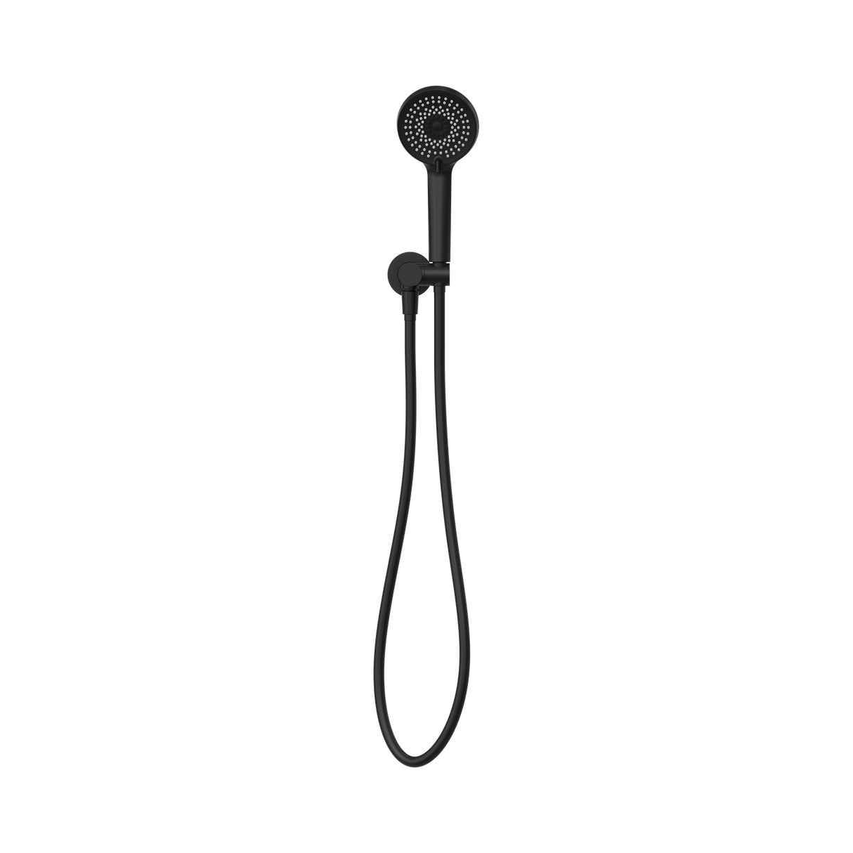 An image of Nero Tapware Project Round Shower On Bracket 4 Star Rating Matte Black