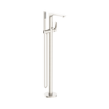 An image of Nero Tapware Bianca Freestanding Bath Mixer With Hand Shower Brushed Nickel