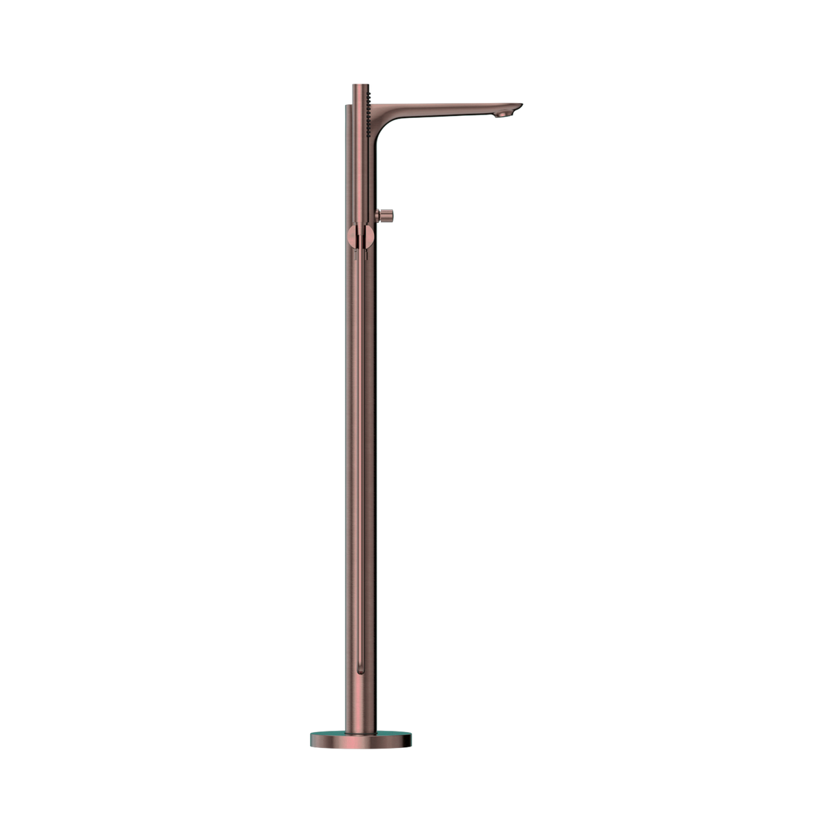 An image of Nero Tapware Bianca Freestanding Bath Mixer With Hand Shower Brushed Bronze