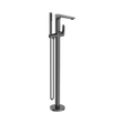 An image of Nero Tapware Bianca Freestanding Bath Mixer With Hand Shower Gun Metal