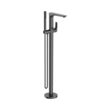 An image of Nero Tapware Bianca Freestanding Bath Mixer With Hand Shower Gun Metal