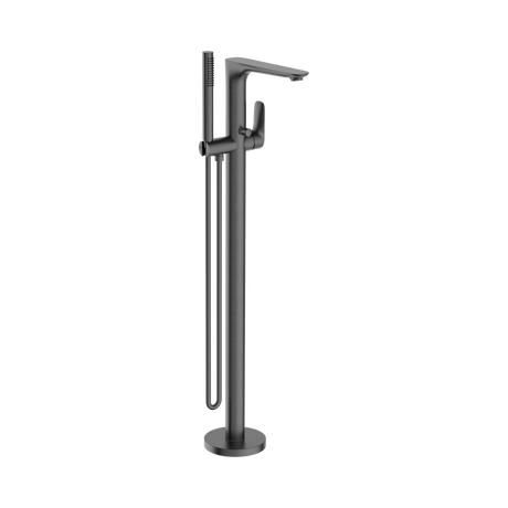 An image of Nero Tapware Bianca Freestanding Bath Mixer With Hand Shower Gun Metal