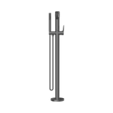 An image of Nero Tapware Bianca Freestanding Bath Mixer With Hand Shower Gun Metal