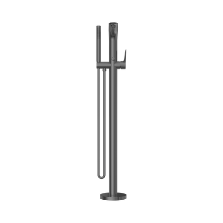 An image of Nero Tapware Bianca Freestanding Bath Mixer With Hand Shower Gun Metal