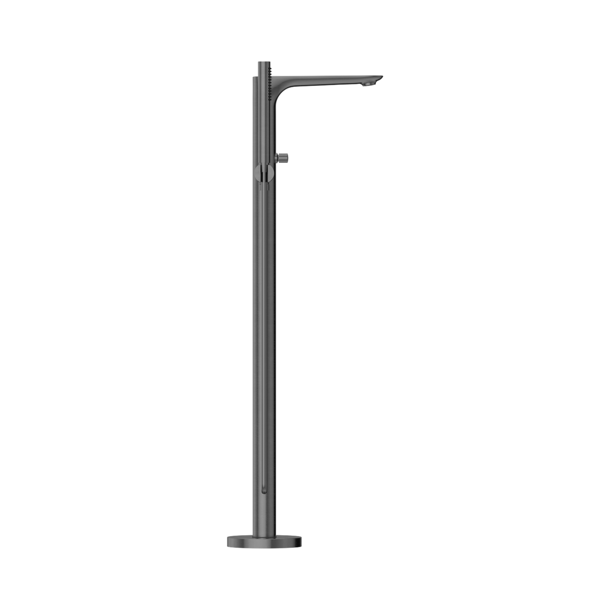 An image of Nero Tapware Bianca Freestanding Bath Mixer With Hand Shower Gun Metal