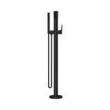 An image of Nero Tapware Bianca Freestanding Bath Mixer With Hand Shower Matte Black