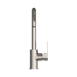 An image of Nero Tapware Bianca Kitchen Mixer Gooseneck Spout Brushed Nickel