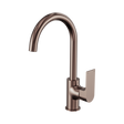 An image of Nero Tapware Bianca Kitchen Mixer Gooseneck Spout Brushed Bronze