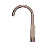An image of Nero Tapware Bianca Kitchen Mixer Gooseneck Spout Brushed Bronze