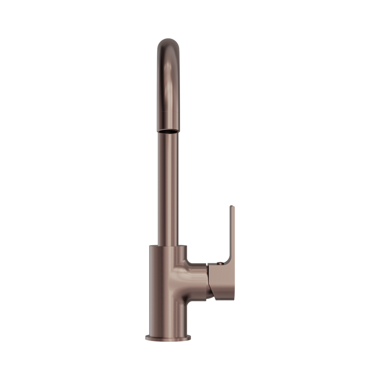 An image of Nero Tapware Bianca Kitchen Mixer Gooseneck Spout Brushed Bronze