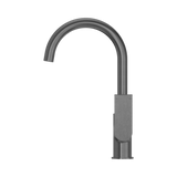 An image of Nero Tapware Bianca Kitchen Mixer Gooseneck Spout Gun Metal