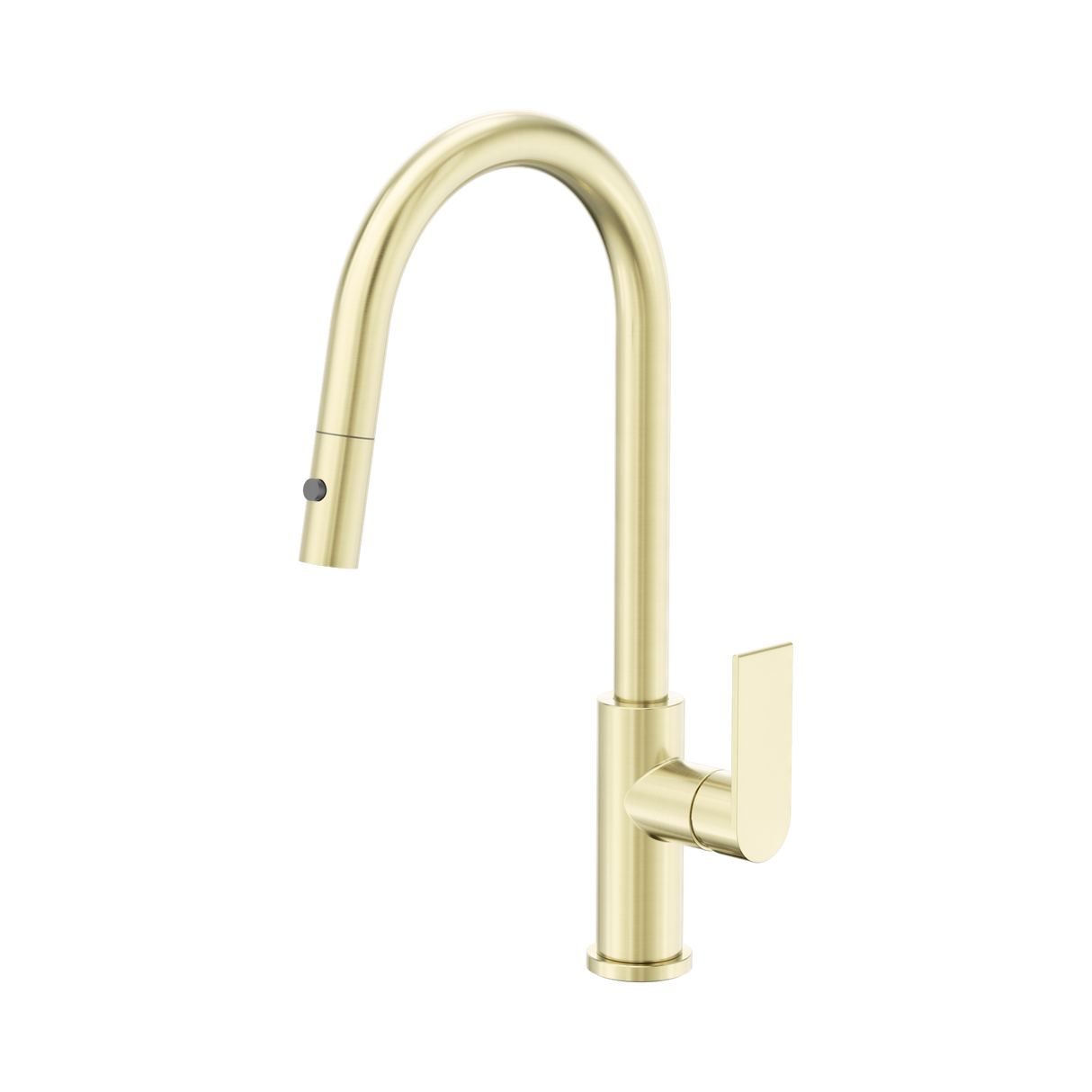 An image of Nero Tapware Bianca Pull Out Sink Mixer With Vegie Spray Function Brushed Gold