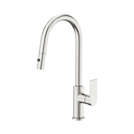 An image of Nero Tapware Bianca Pull Out Sink Mixer With Vegie Spray Function Brushed Nickel