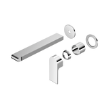 An image of Nero Tapware Bianca Wall Basin/Bath Mixer Separate Back Plate 230mm Trim Kits Only Chrome
