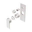 An image of Nero Tapware Bianca Shower Mixer With Diverter Trim Kits Only Brushed Nickel