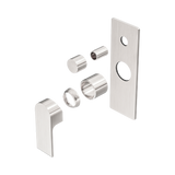 An image of Nero Tapware Bianca Shower Mixer With Diverter Trim Kits Only Brushed Nickel