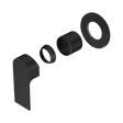 An image of Nero Tapware Bianca Shower Mixer 80mm Plate Trim Kits Only Matte Black