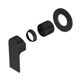 An image of Nero Tapware Bianca Shower Mixer 80mm Plate Trim Kits Only Matte Black