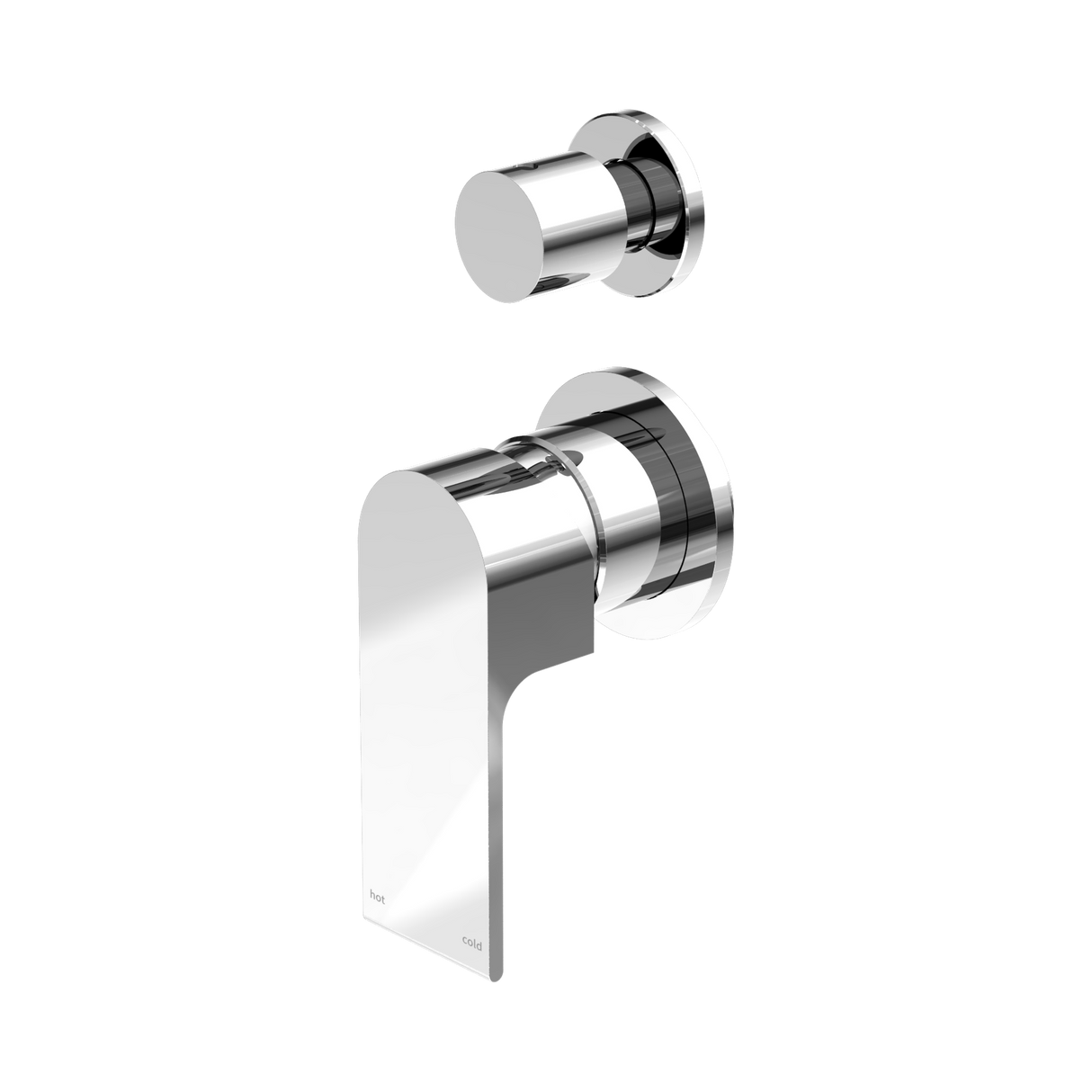 An image of Nero Tapware Bianca Shower Mixer With Diverter Separate Back Plate Chrome