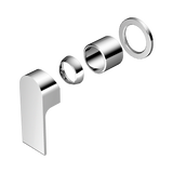 An image of Nero Tapware Bianca Shower Mixer 60mm Plate Trim Kits Only Chrome