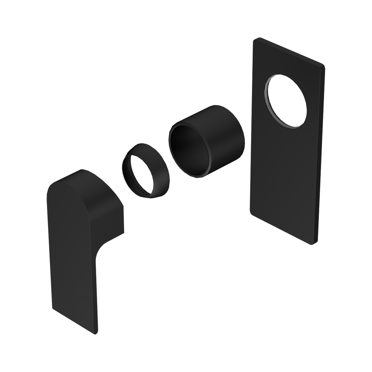 An image of Nero Tapware Bianca Shower Mixer Trim Kits Only Matte Black
