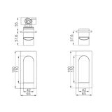 A line drawing of Nero Tapware Bianca Shower Mixer Chrome
