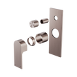 An image of Nero Tapware Bianca Shower Mixer With Diverter Trim Kits Only Brushed Bronze