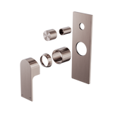 An image of Nero Tapware Bianca Shower Mixer With Diverter Trim Kits Only Brushed Bronze