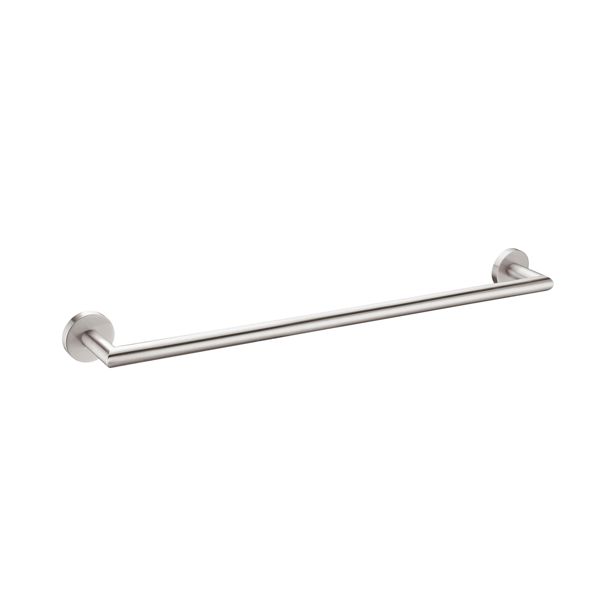 An image of Nero Tapware Dolce Single Towel Rail 700mm Brushed Nickel