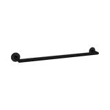 An image of Nero Tapware Dolce Single Towel Rail 700mm Matte Black