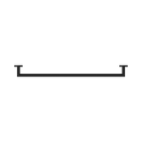 An image of Nero Tapware Dolce Single Towel Rail 700mm Matte Black
