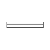 An image of Nero Tapware Dolce Double Towel Rail 700mm Chrome