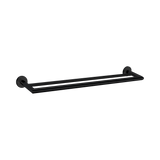 An image of Nero Tapware Dolce Double Towel Rail 700mm Matte Black