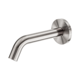 An image of Nero Tapware Mecca Wall-Mounted Sensor Tap with 80mm Wall Plate Brushed Nickel