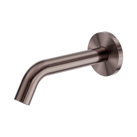 An image of Nero Tapware Mecca Wall-Mounted Sensor Tap with 80mm Wall Plate Brushed Bronze