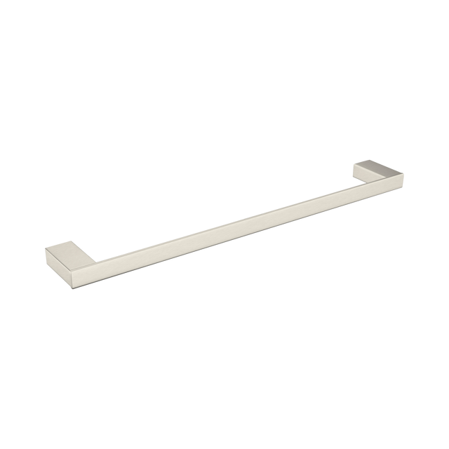 An image of Nero Tapware Celia Single Towel Rail 600mm Brushed Nickel