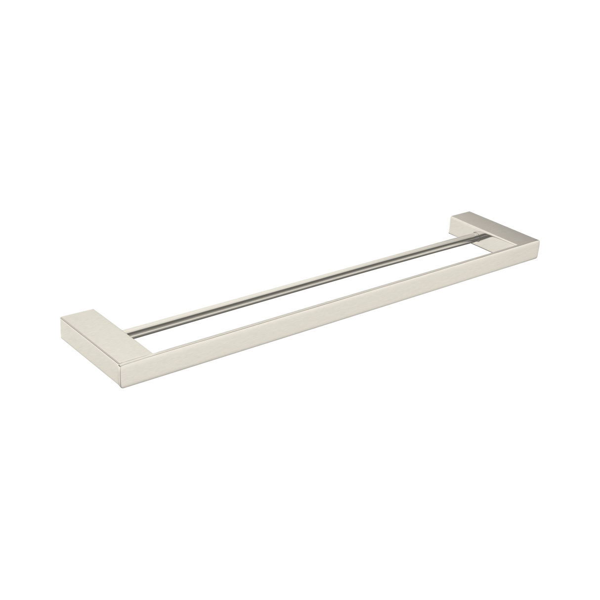 An image of Nero Tapware Celia Double Towel Rail 600mm Brushed Nickel