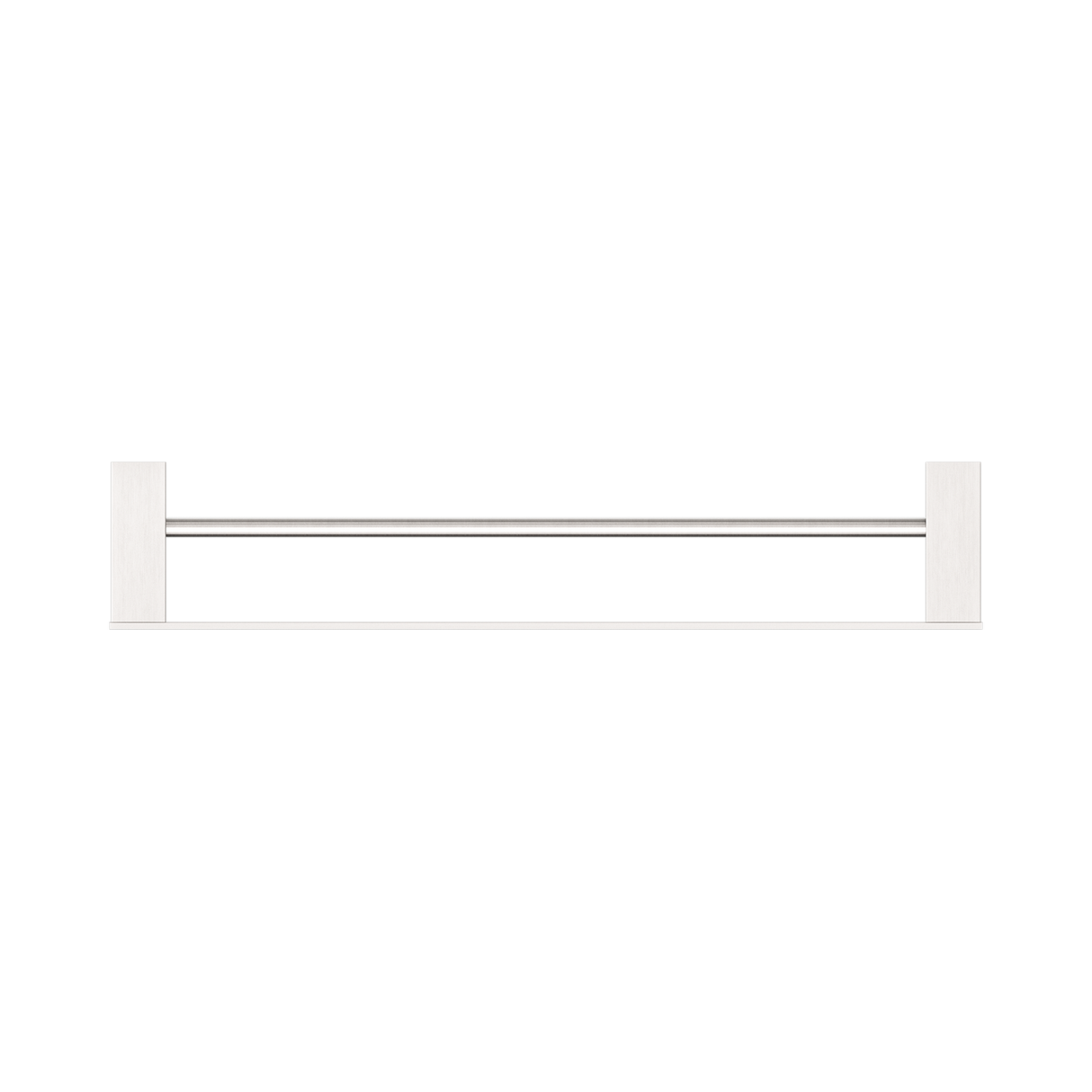 An image of Nero Tapware Celia Double Towel Rail 600mm Brushed Nickel